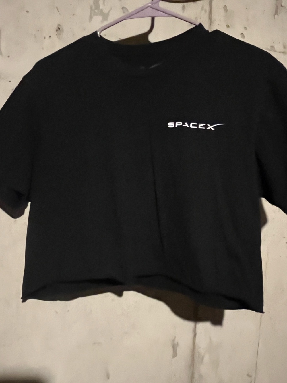 SpaceX Women’s Black Logo Crop Top